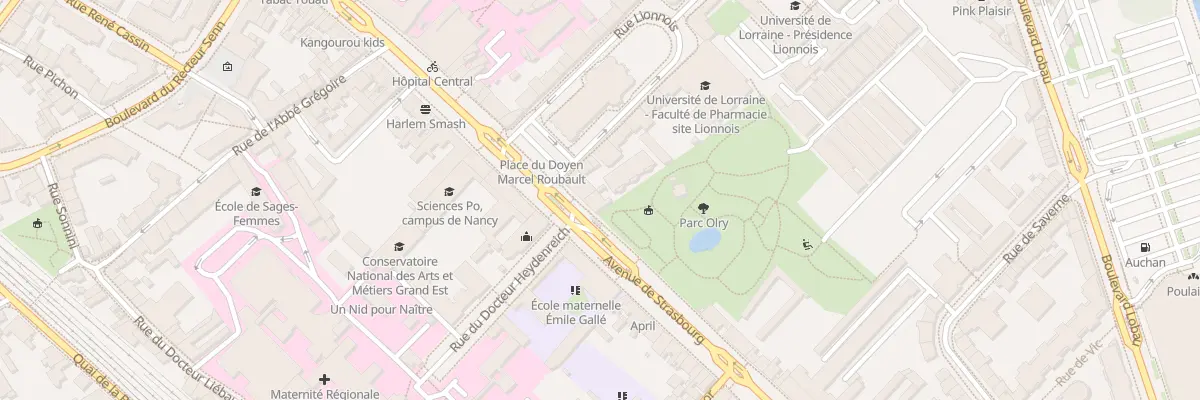 Plan du 75 Av de Strasbourg à Nancy