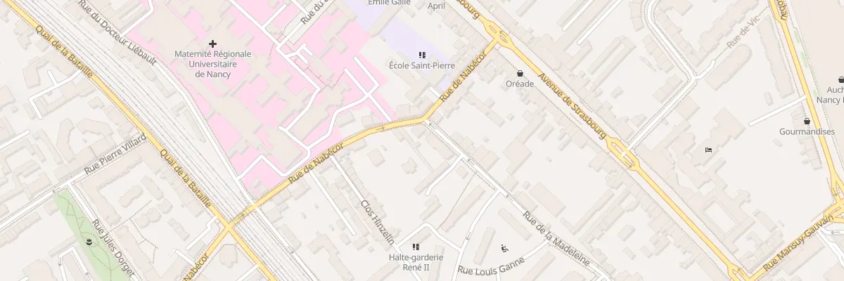 Plan du 2 Rue de la Madeleine à Nancy