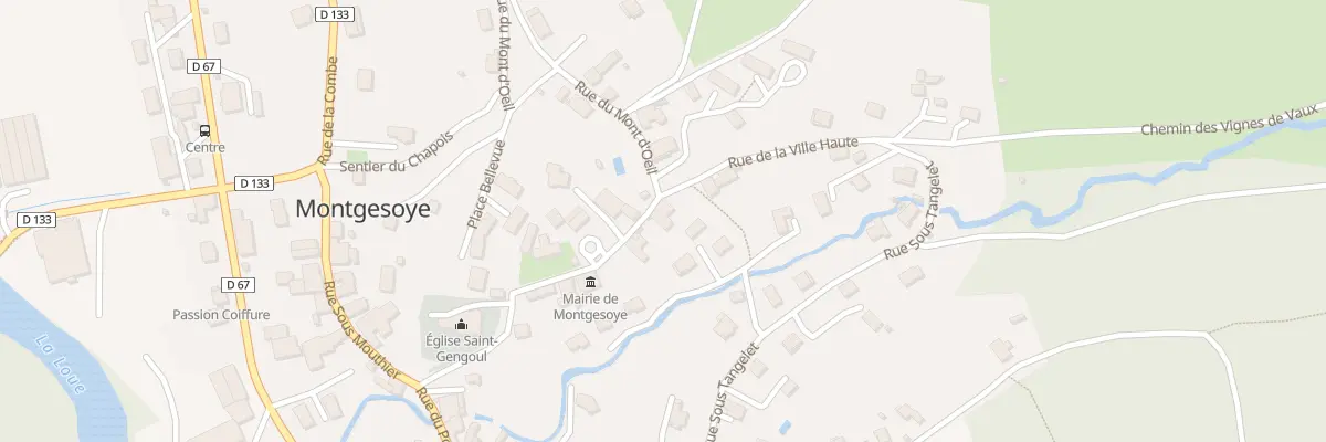 Plan du 12 Rue de la Ville Haute à Montgesoye