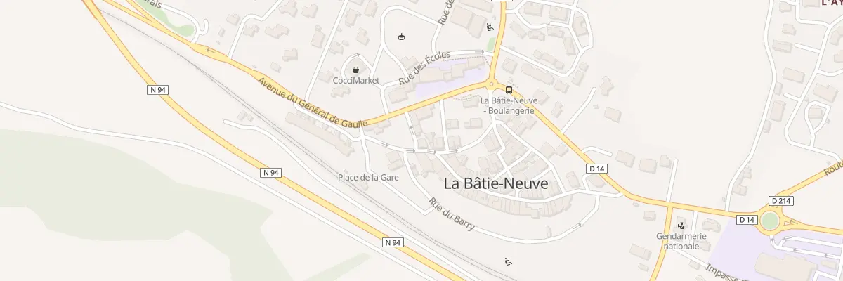 Plan du 42 Rue de la Poste à La Bâtie-Neuve
