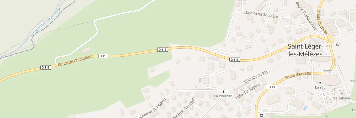 Plan du 383 Rte de Chabottes à Saint-Léger-les-Mélèzes