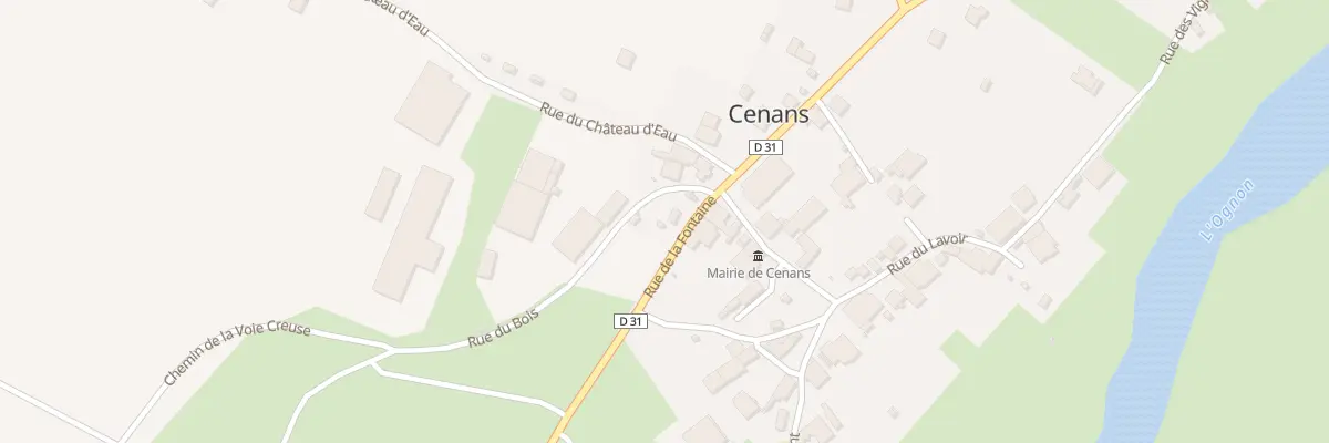 Plan du 2 Rue de la Fontaine à Cenans