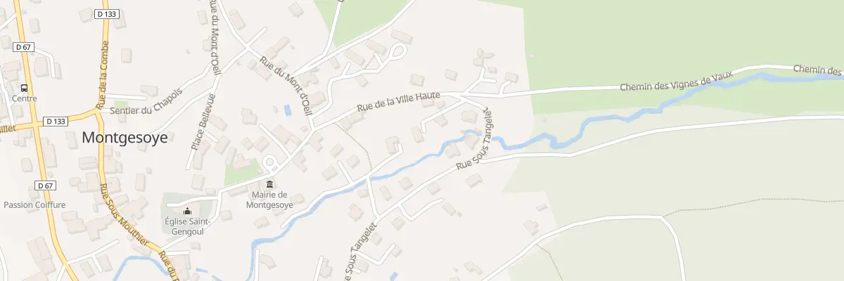 Plan du 18C Rue de la Ville Haute à Montgesoye