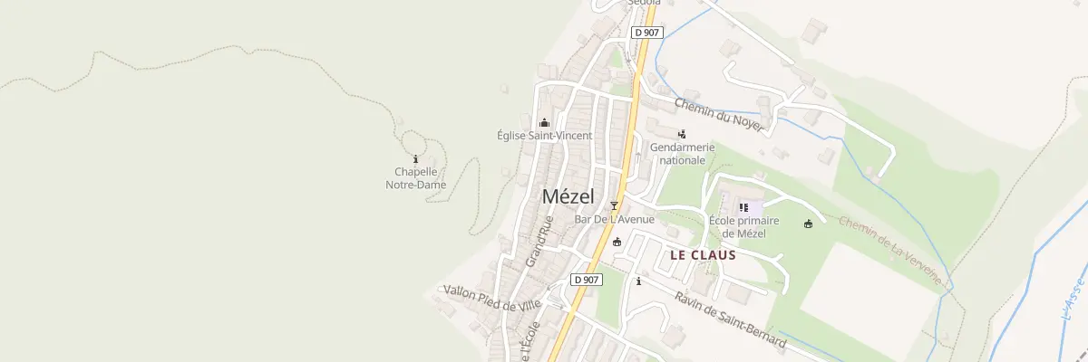 Plan du 7119 Le Village à Mézel