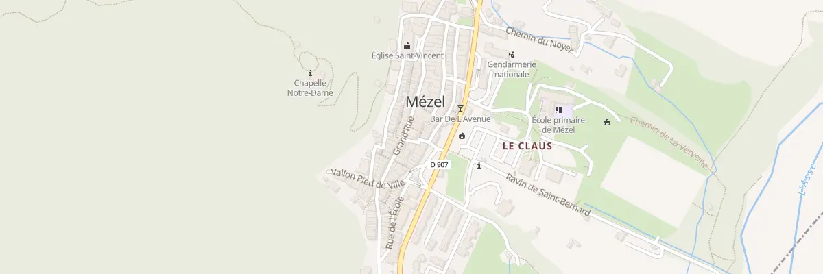 Plan du 1 Rue du Four à Mézel