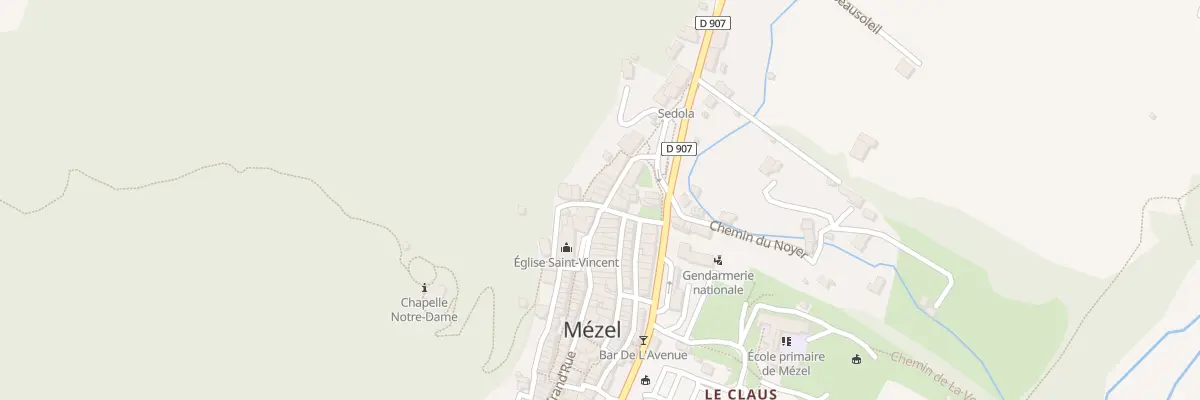 Plan du 5117 Le Village à Mézel