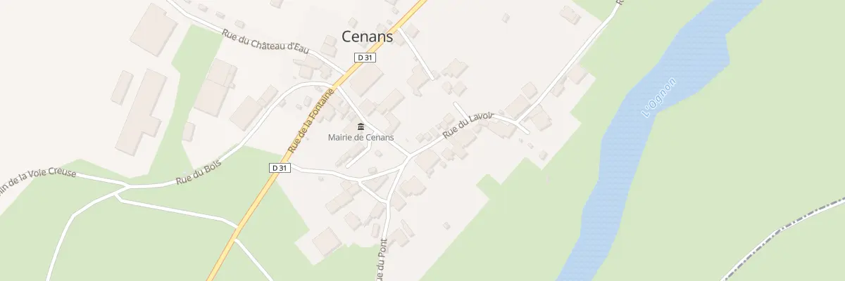 Plan du 2 Rue du Lavoir à Cenans