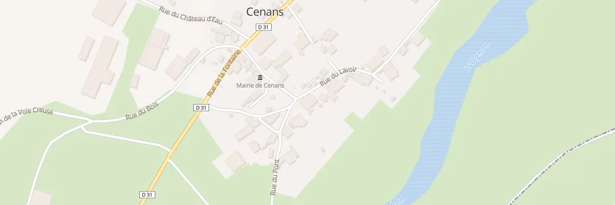Plan du 1 Rue du Lavoir à Cenans