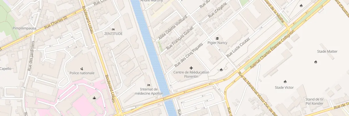 Plan du 9 Rue des Cinq Piquets à Nancy