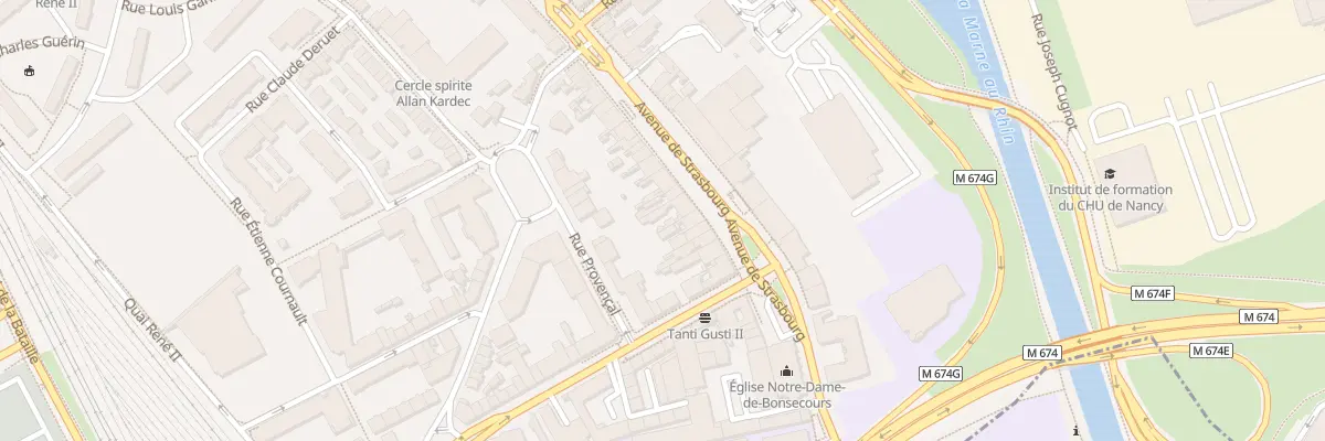 Plan du 232 Av de Strasbourg à Nancy