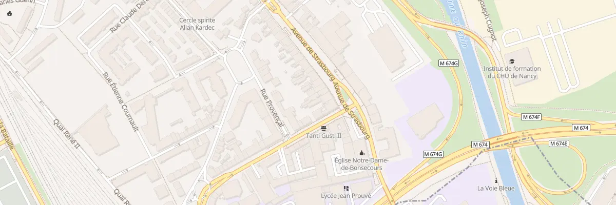 Plan du 244 Av de Strasbourg à Nancy