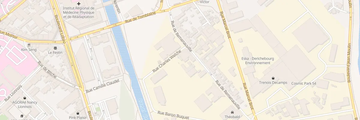 Plan du 1 Rue Charles Welche à Nancy