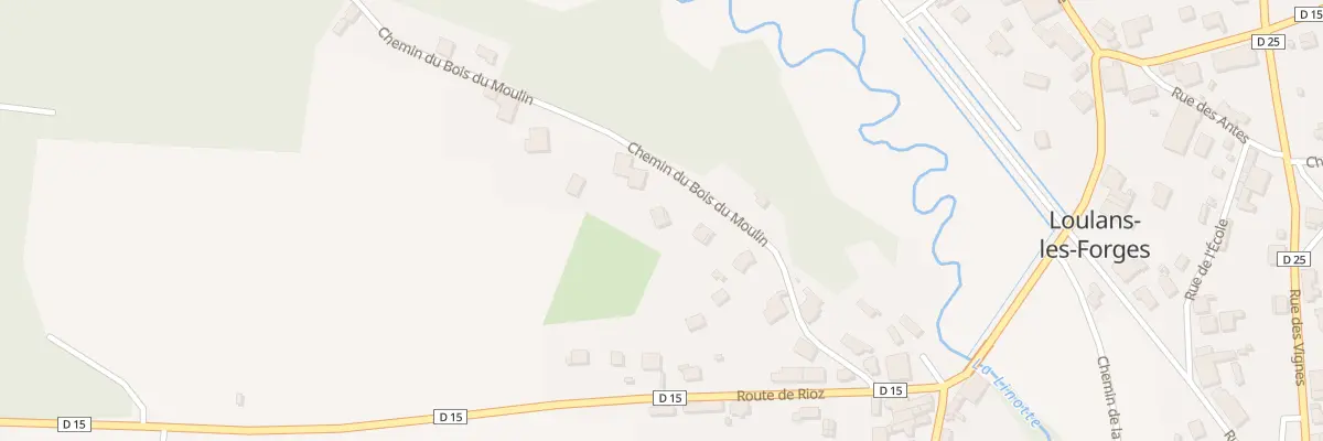 Plan du 15 Che du Bois du Moulin à Loulans-Verchamp