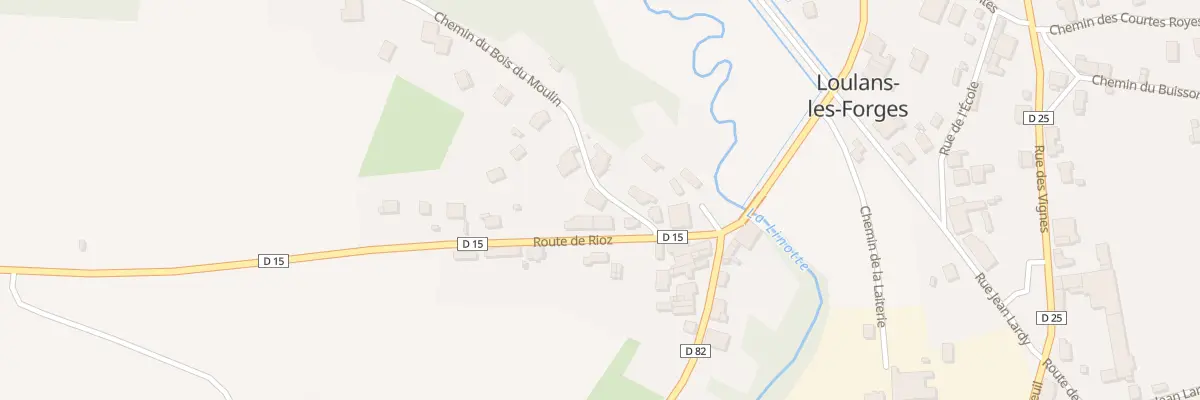 Plan du 1 Che du Bois du Moulin à Loulans-Verchamp