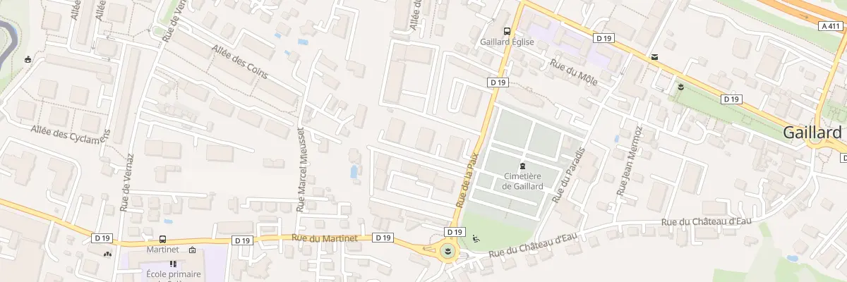 Plan du 16 Rue de la Paix à Gaillard