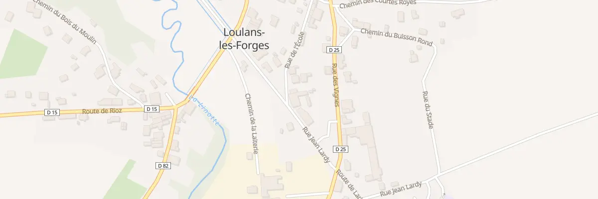Plan du 7 Rue Jean Lardy à Loulans-Verchamp