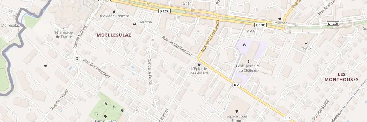 Plan du 36 Rue de Moellesulaz à Gaillard