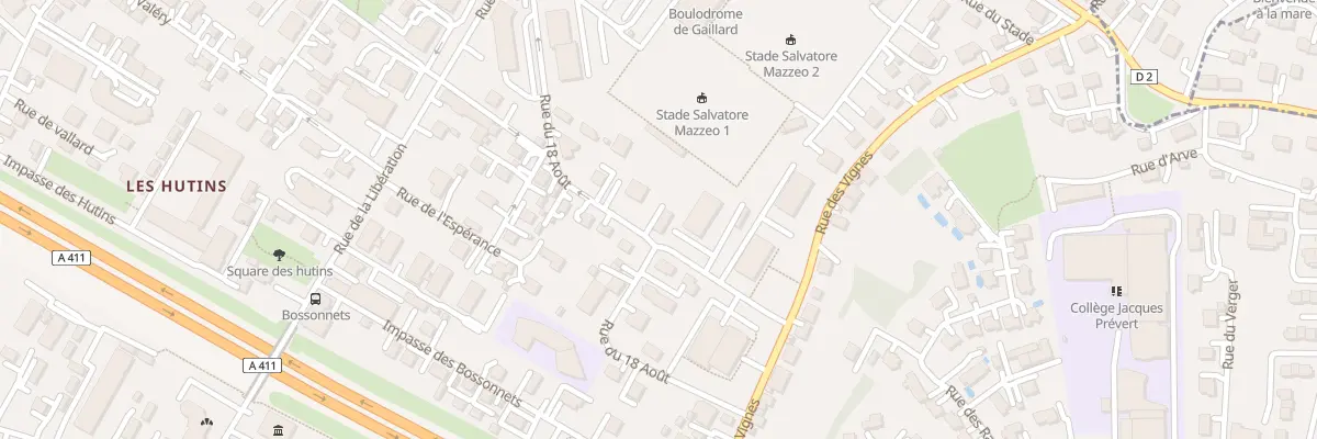 Plan du 21 Rue du Dix Huit Aout à Gaillard