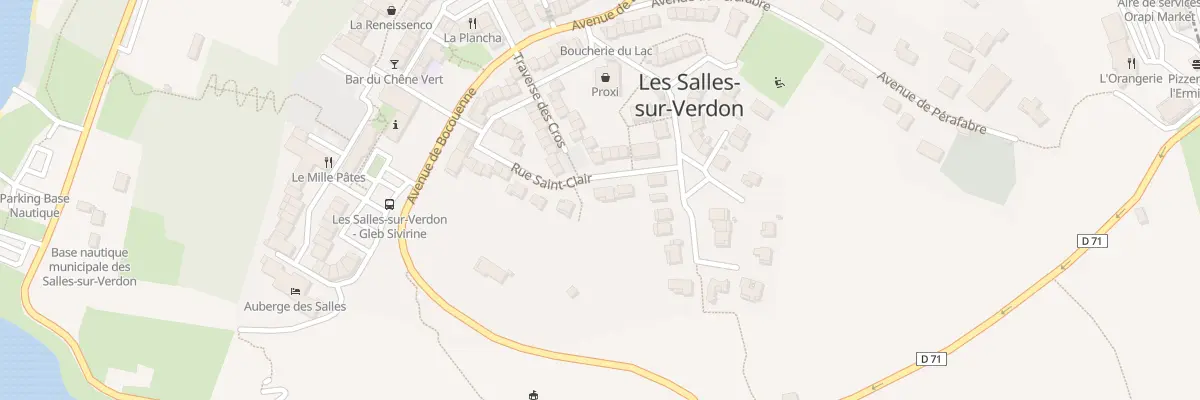 Plan du 21 Rue St Clair aux Salles-sur-Verdon