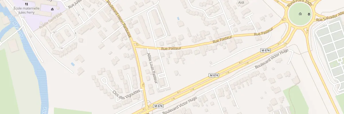Plan du 12 Rue Pasteur à Tomblaine