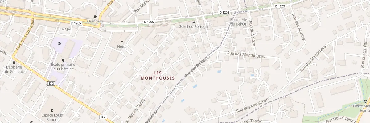 Plan du 16 Rue des Bellosses à Gaillard