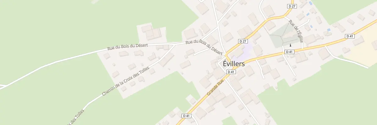 Plan du 1 Rue du Bois du Désert à Évillers