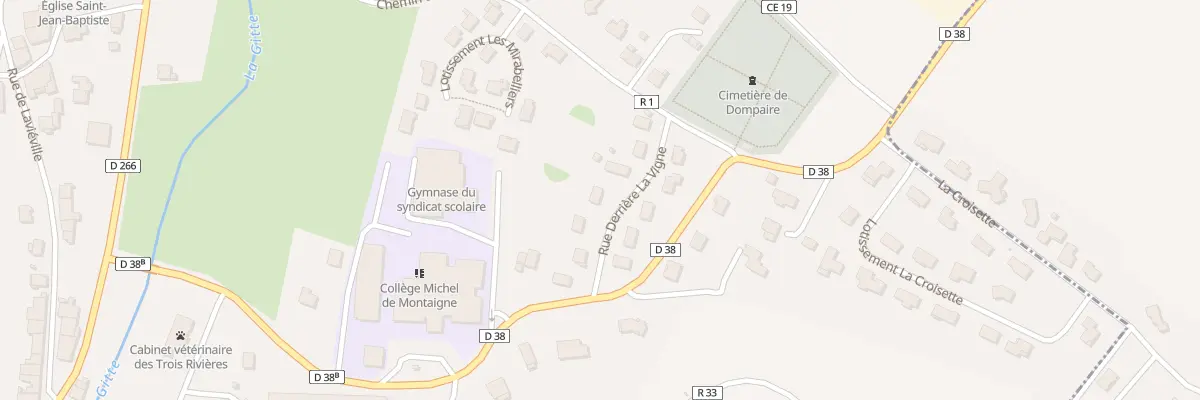 Plan du 5 Rue Derriere la Vigne à Dompaire