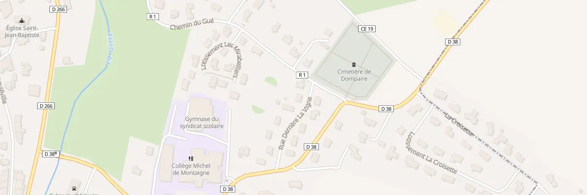 Plan du 9 Rue Derriere la Vigne à Dompaire