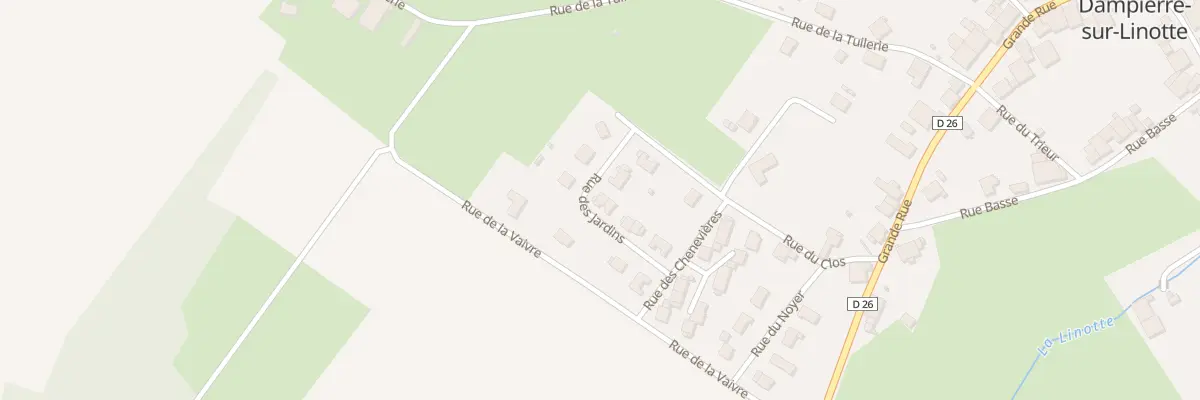 Plan du 12 Rue des Jardins à Dampierre-sur-Linotte