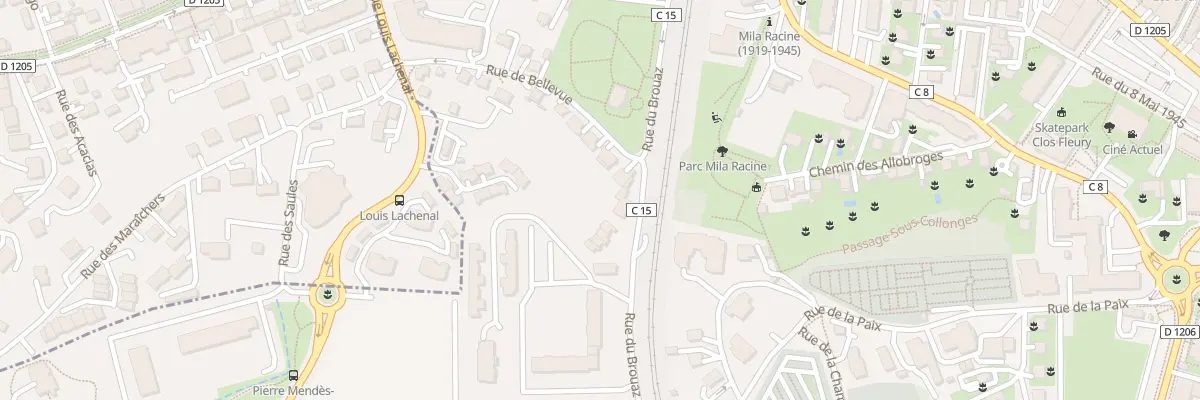 Plan du 1 Rue de Bellevue à Annemasse