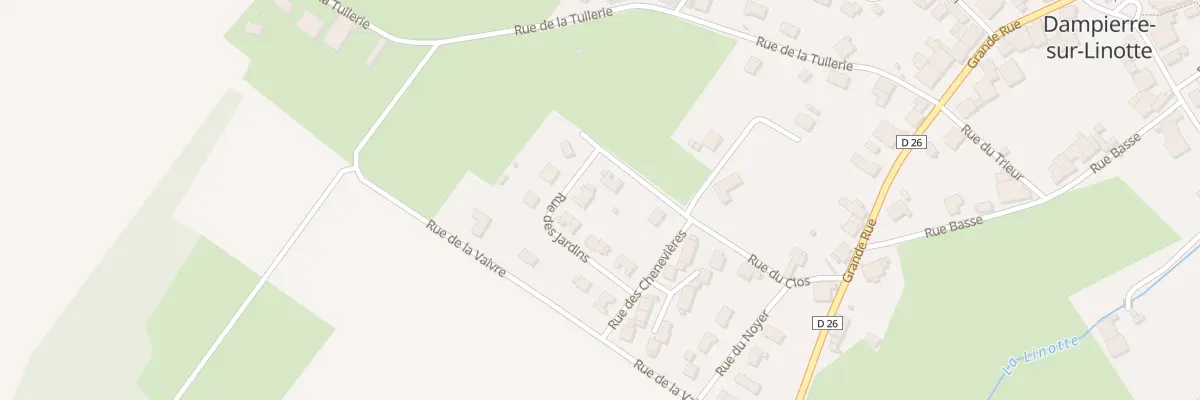 Plan du 16 Rue des Jardins à Dampierre-sur-Linotte