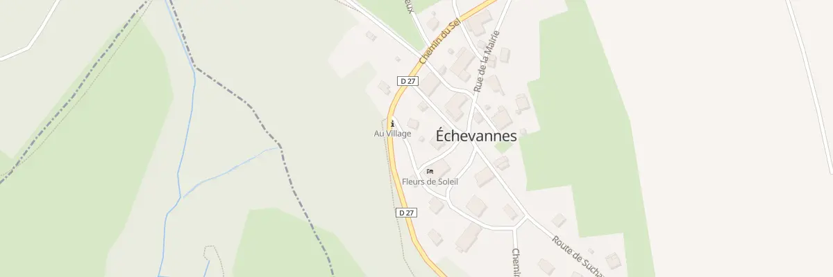 Plan du 1 Che de la Chapelle à Échevannes