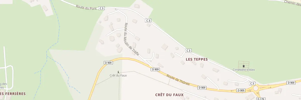 Plan du 249 Rte du Moulin de Trefle à Alex