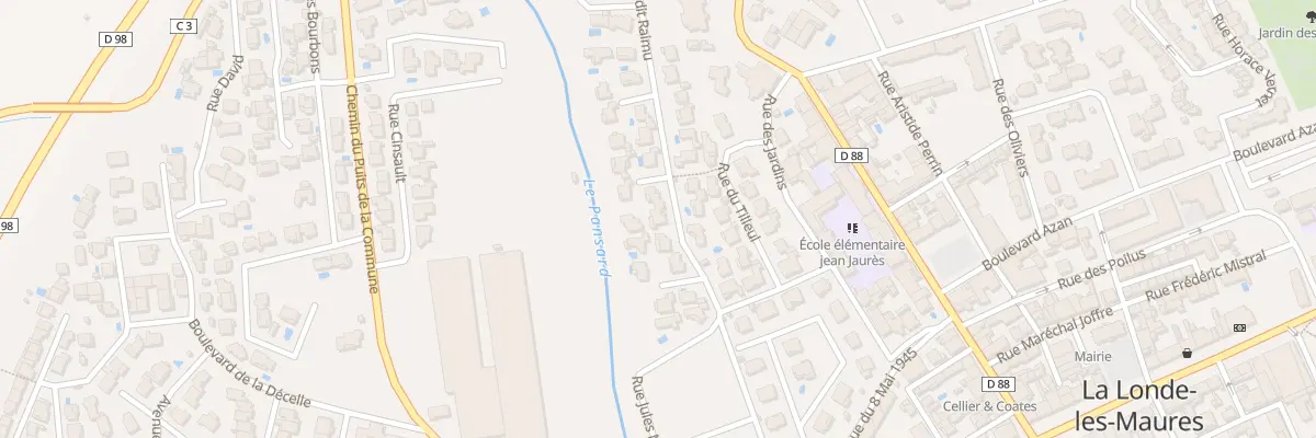 Plan du 284 Rue Jules Muraire Dit Raimu à La Londe-les-Maures