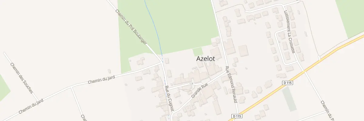 Plan du 2 Rue de l’Eglise à Azelot