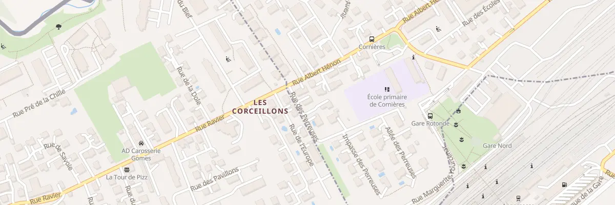 Plan du 1 Rue des perreuses à Ville-la-Grand