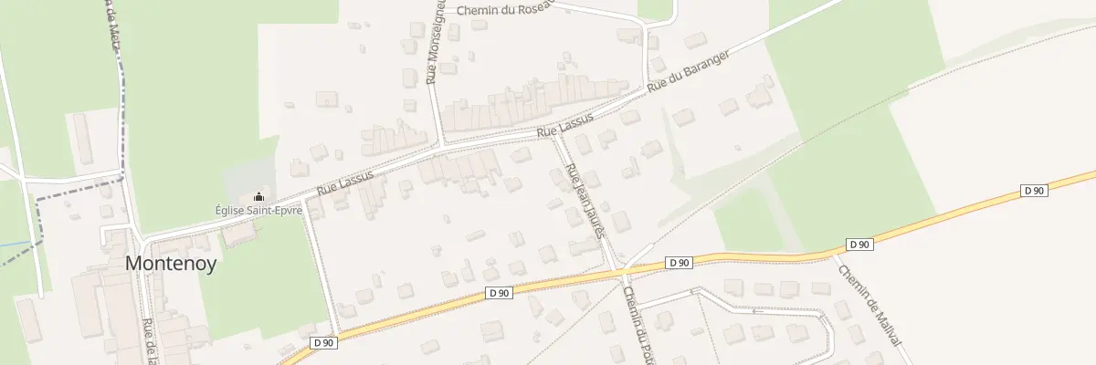 Plan du 2 Rue Jean Jaurès à Montenoy