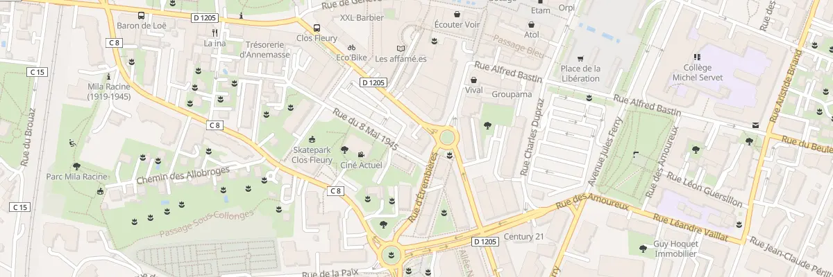Plan du 2 Rue d’Étrembières à Annemasse