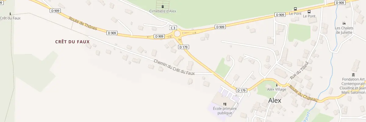 Plan du 313 Rte des Acacias à Alex