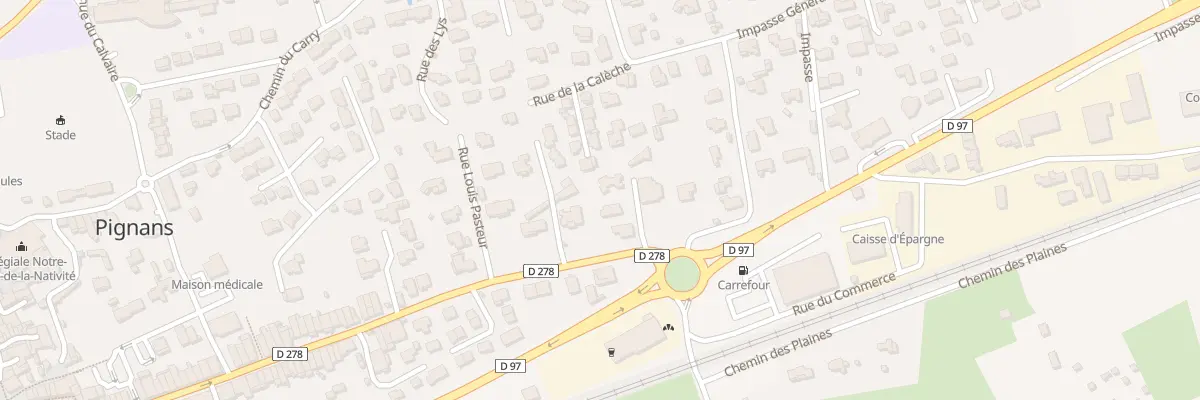 Plan de la Rue Les Maisons Neuves à Pignans