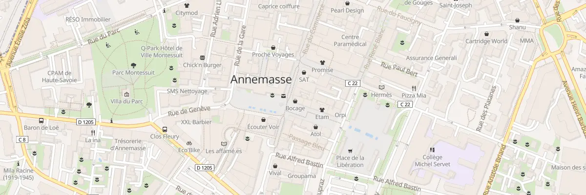Plan du 3 Av Jules Ferry à Annemasse