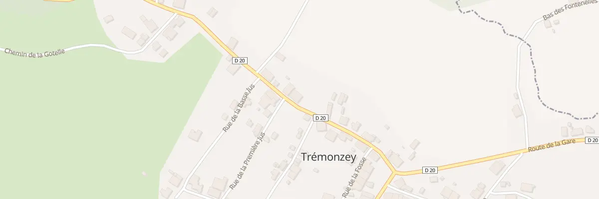 Plan du 14 Rte de Fontenoy à Trémonzey
