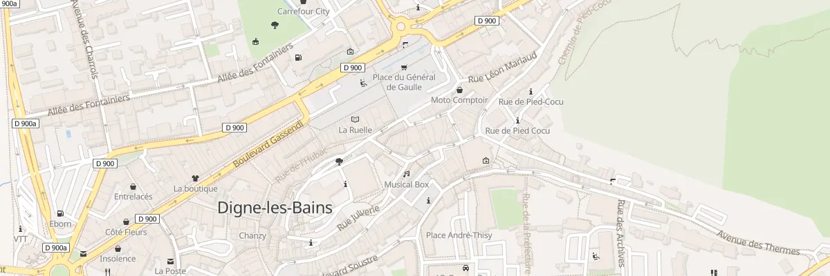 Plan du 7 Pl du Marche à Digne-les-Bains