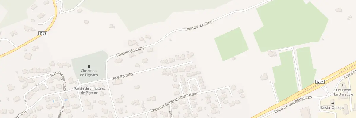 Plan du 225 Rue Paradis à Pignans