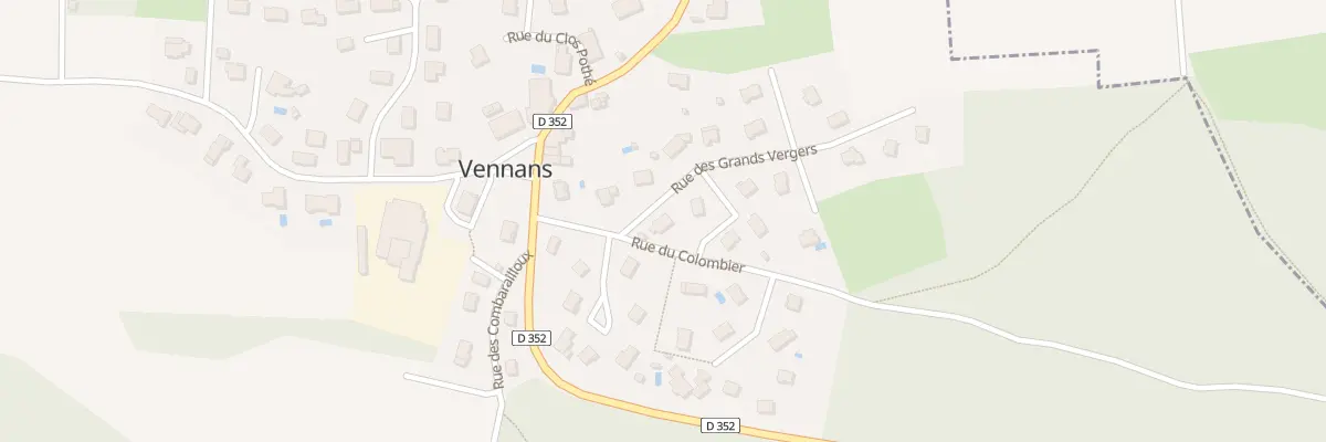 Plan du 2 Rue des Grands Vergers à Vennans