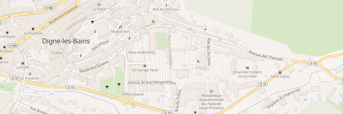 Plan du 3 Rue de la Préfecture à Digne-les-Bains
