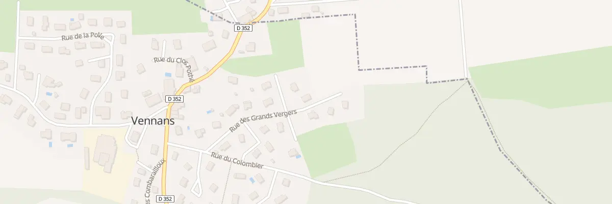 Plan du 15 Rue des Grands Vergers à Vennans
