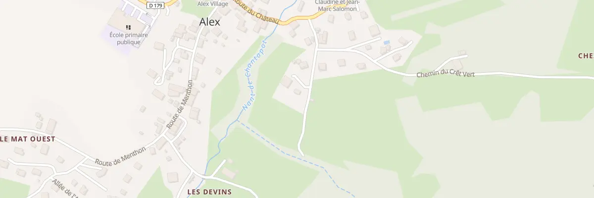 Plan du 12 Che de Varens à Alex