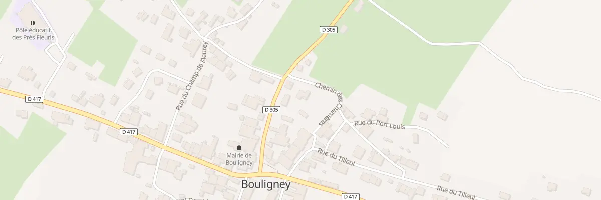 Plan de Che des Charrieres à Bouligney