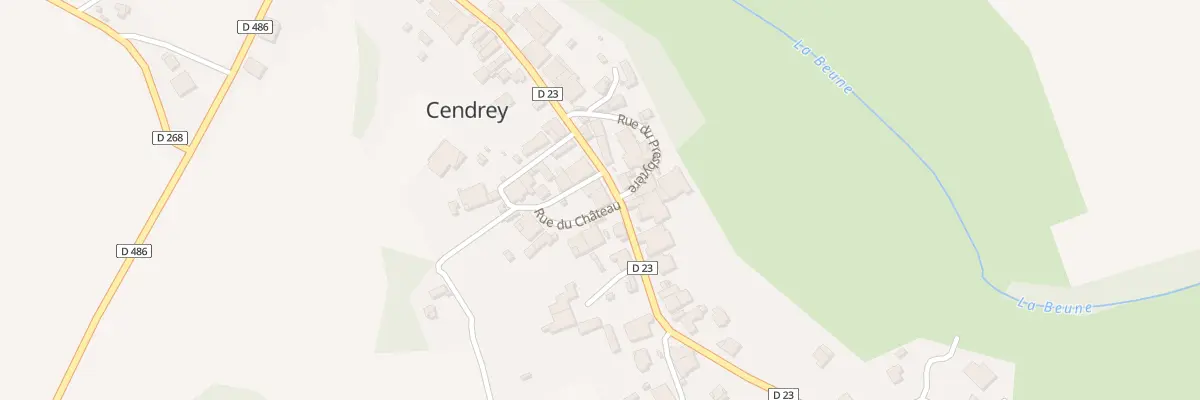 Plan du 5028 Au Village à Cendrey